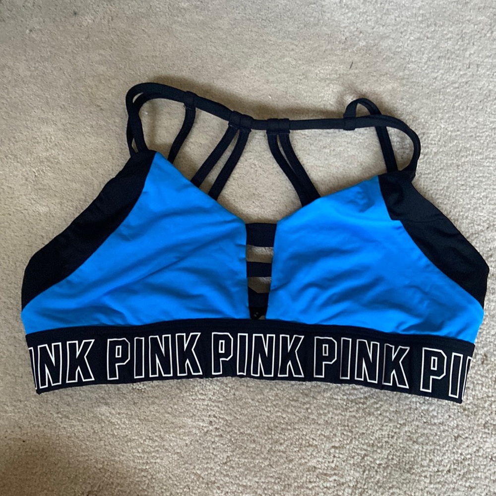 Pink sports bra